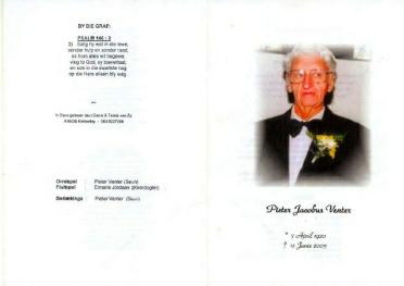 VENTER-Pieter-Jacobus-Nn-Pieter-1920-2005-GGSA.NoordWesVersameling-M