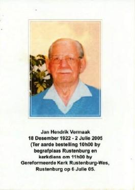 VERMAAK-Jan-Hendrik-Nn-Jan-1922-2005-GGSA.NoordWesVersameling-M