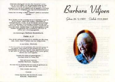 VILJOEN-Barbara-1905-2005-GGSA.NoordWesVersameling-F