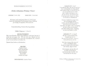 VISSER-Aletta-Johanna-1920-1999-F