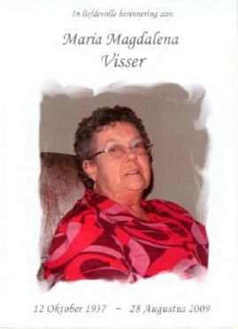 VISSER-Maria-Magdalena-Nn-Lenie-1937-2009-F