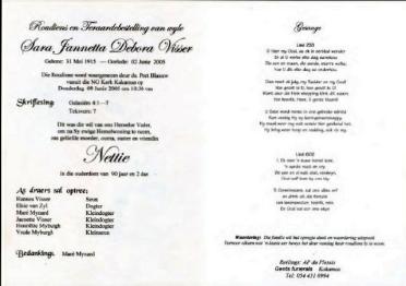 VISSER-Sara-Jannetta-Debora-Nn-Nettie-nee-Henning-1915-2005-GGSA.NoordWesVersameling-F