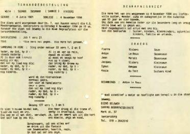 VIVIERS-Susara-Susanna-Nn-Sannie-1901-1994-GGSA.NoordWesVersameling-F