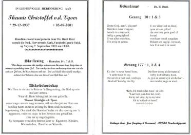 VYVER-VAN-DER-Theunis-Christoffel-1937-2001-GGSA.NoordWesVersameling-M