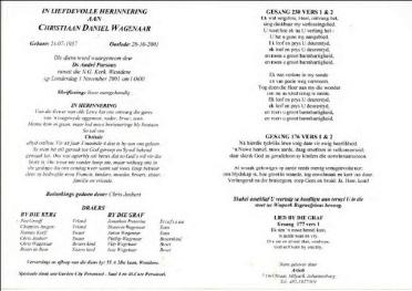 WAGENAAR-Christiaan-Daniel-Nn-Chrissie-1957-2001-GGSA.NoordWesVersameling-M