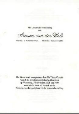 WALT-VAN-DER-Arouna-1921-2001-GGSA.NoordWesVersameling-F