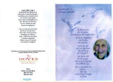 WALT-VAN-DER-Daisy-1928-2012-F-1