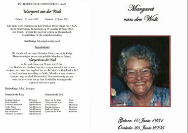 WALT-VAN-DER-Margaret-1931-2005-F