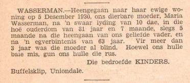 WASSERMAN-Maria-1849-1930-F