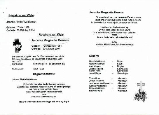 WEIDEMAN-Jacoba-Alleta-Nn-Kota-1929-2004-F---PEARSON-Jacomina-Margaretha-Nn-Miemie-1951-2004-F_3