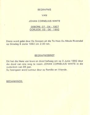 WHITE-Johan-Cornelius-1907-1992-M