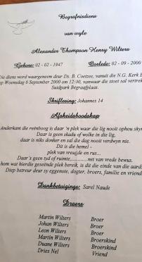 WILTERS-Alexander-Thompson-Henry-Nn-Alec-1947-2000-M