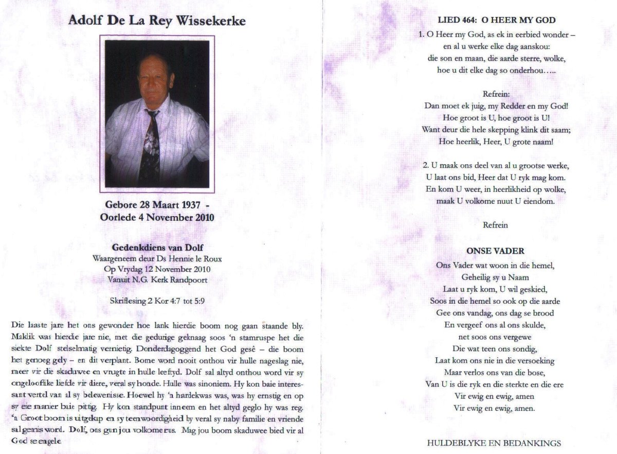 WISSEKERKE-Adolf-DeLaRey-1937-2010-M_1